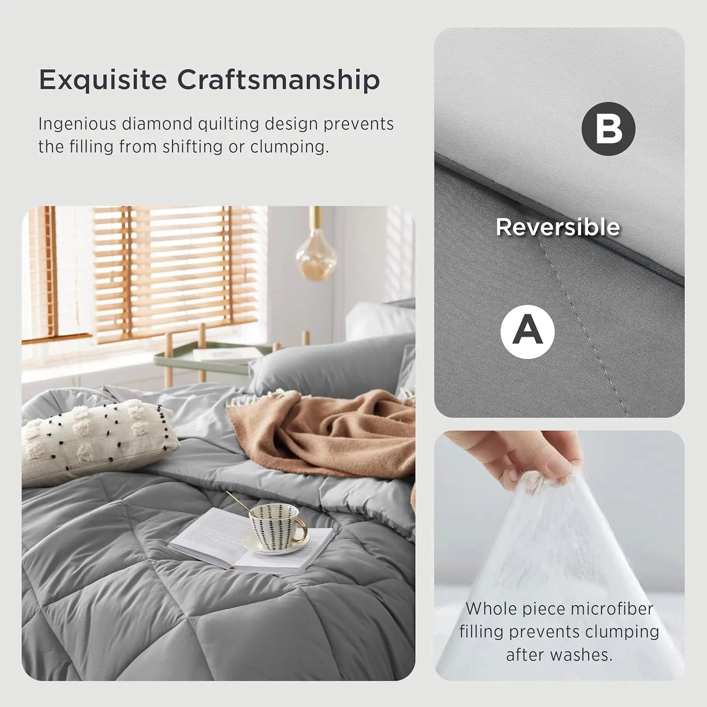 Bedsure Comforter Set - Reversible