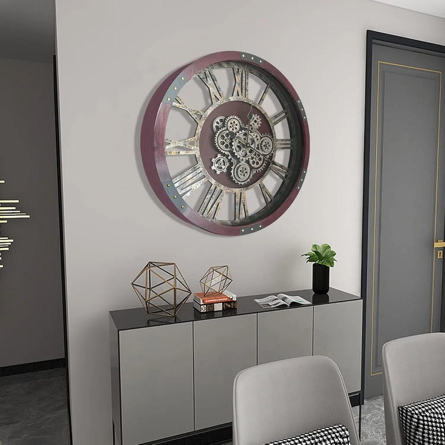 40" Original Moving Gears Wall Clock