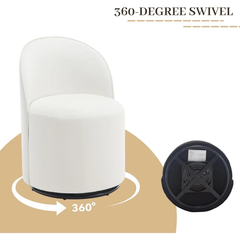 Dining Chair Set of 2 with 360° Rotation