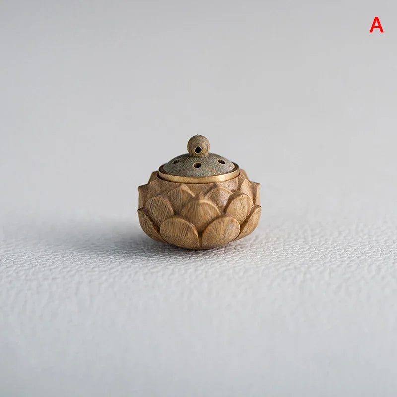 1PCS Mini Sandalwood Pill Box