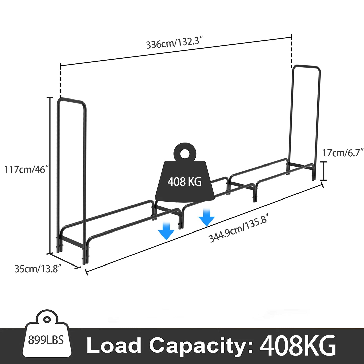 Outdoor Fire Wood Log Rack