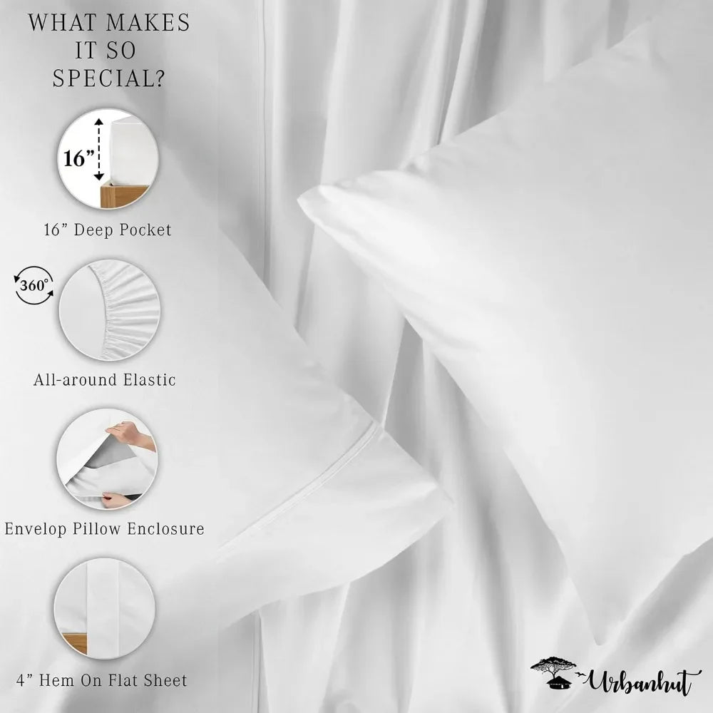 100% Pure Cotton 800 Thread Count King Sheets