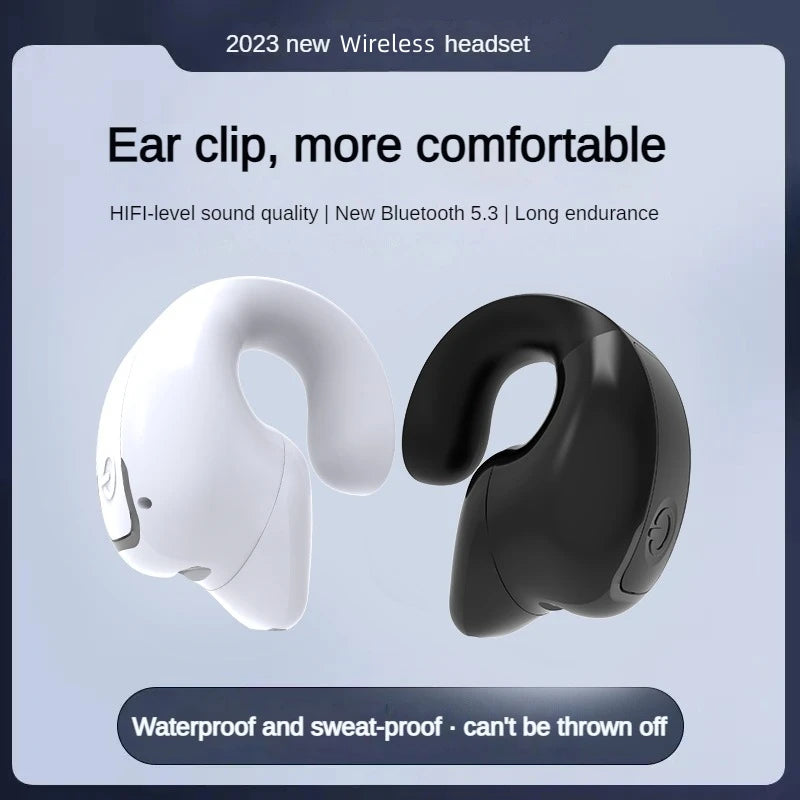 Bone Conduction Headphones Bluetooth Ear Clip