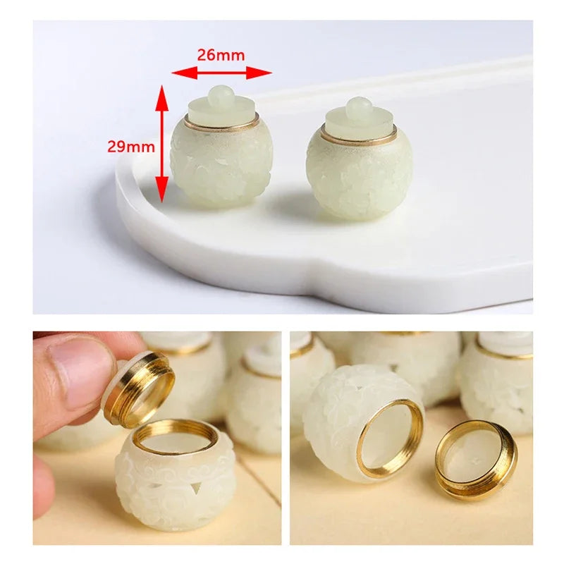 1PCS Mini Sandalwood Pill Box