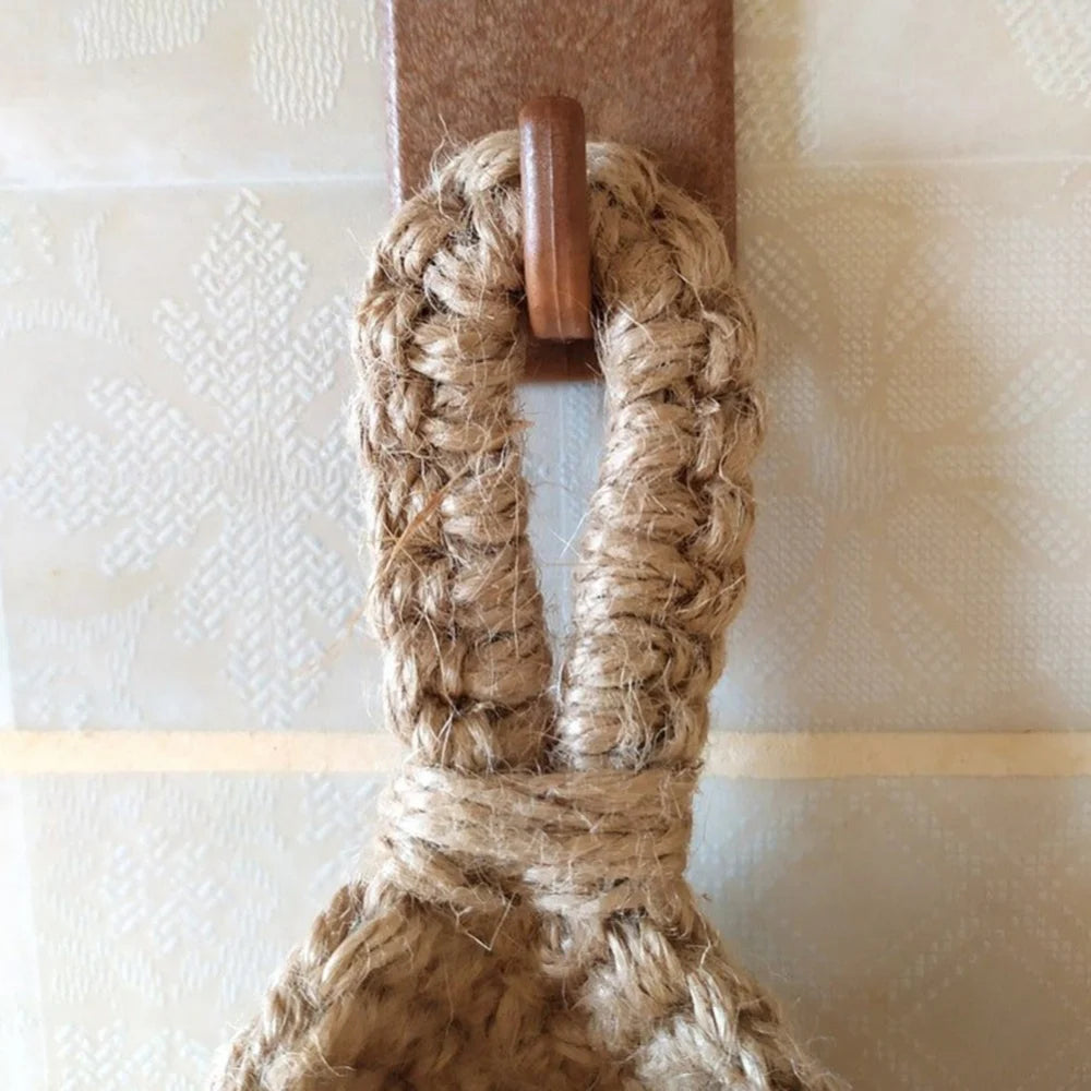 1PC Hanging Fruit Basket Boho Jute