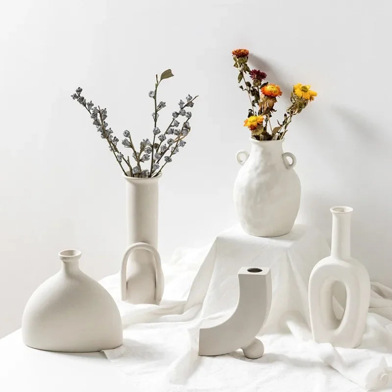 Hollow Nordic Modern Ceramic Vase