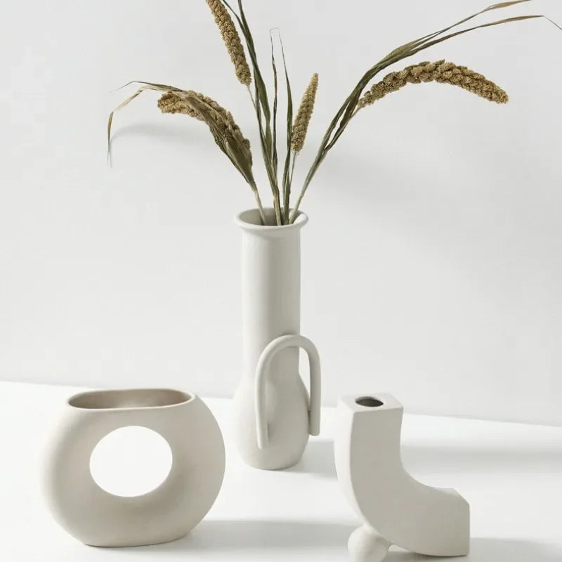 Hollow Nordic Modern Ceramic Vase