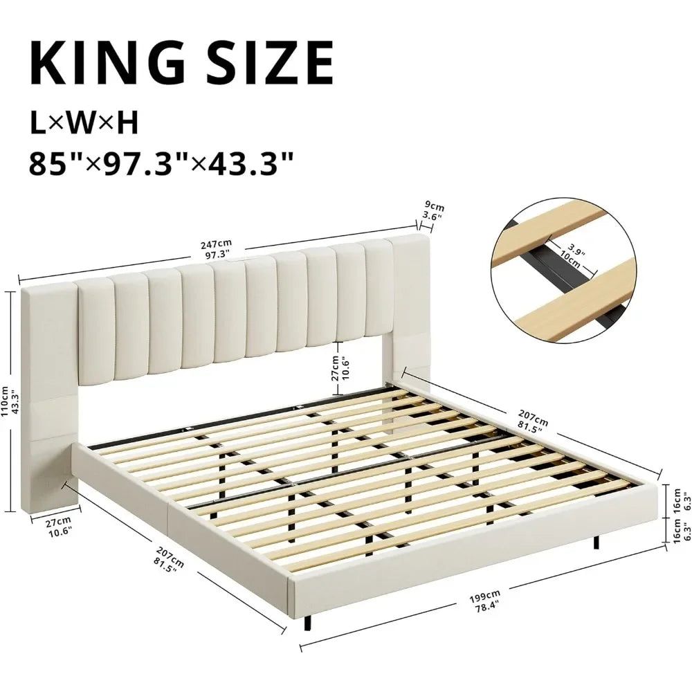 Floating Bed Frame King Size