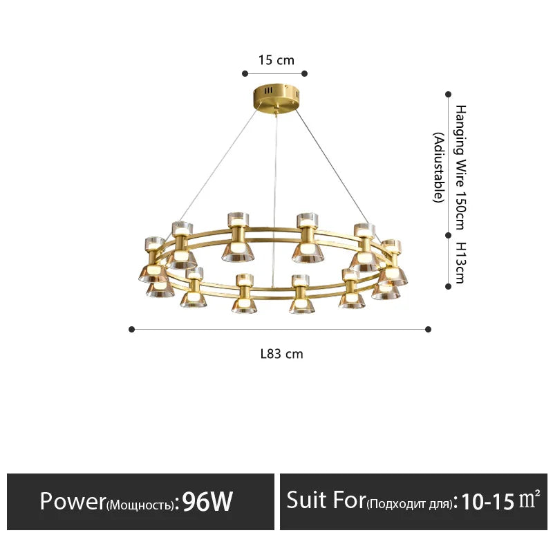 Luxury chandelier postmodern designer lamps