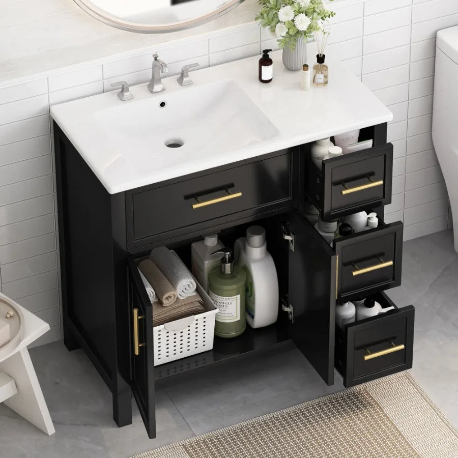 36" Bathroom Vanity with Sink Top