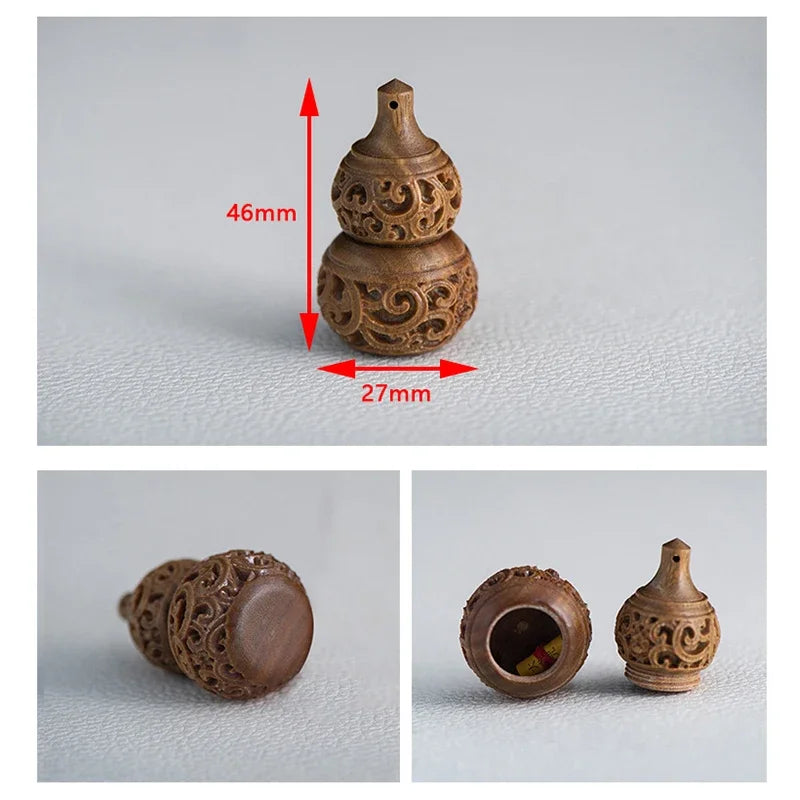 1PCS Mini Sandalwood Pill Box