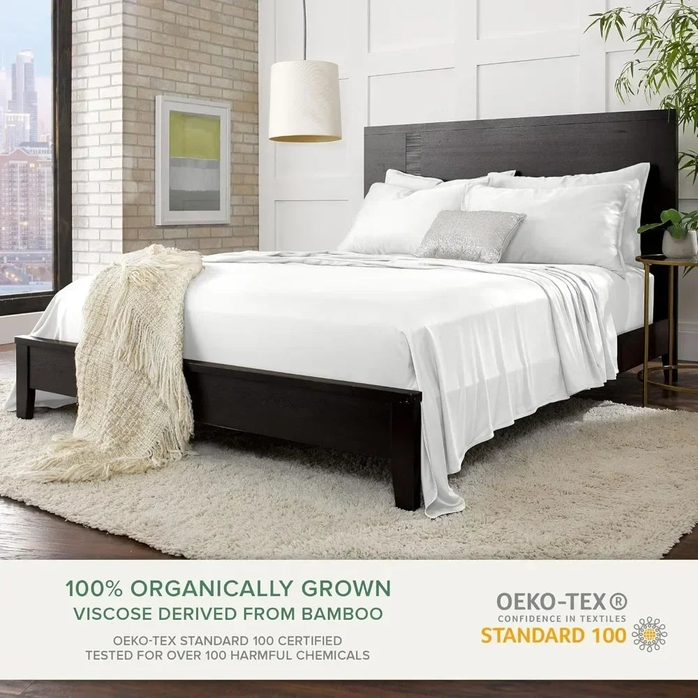 Genuine 100% Organic Viscose Bamboo Bed Sheet Set