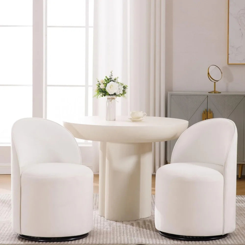 Dining Chair Set of 2 with 360° Rotation