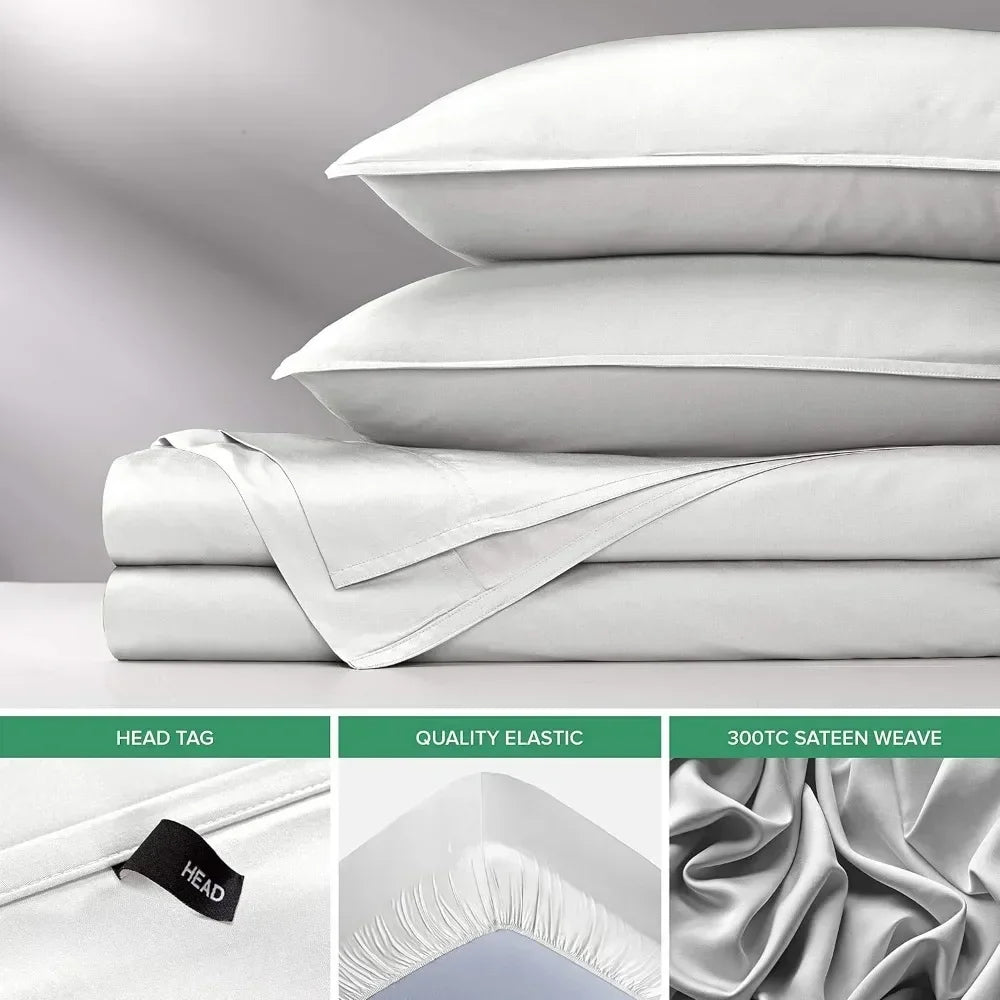 Genuine 100% Organic Viscose Bamboo Bed Sheet Set