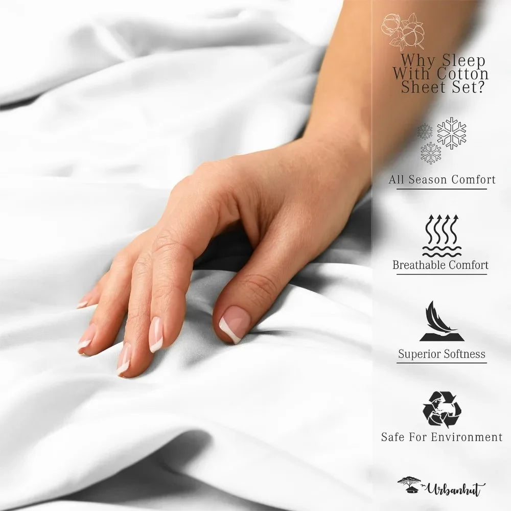 100% Pure Cotton 800 Thread Count King Sheets