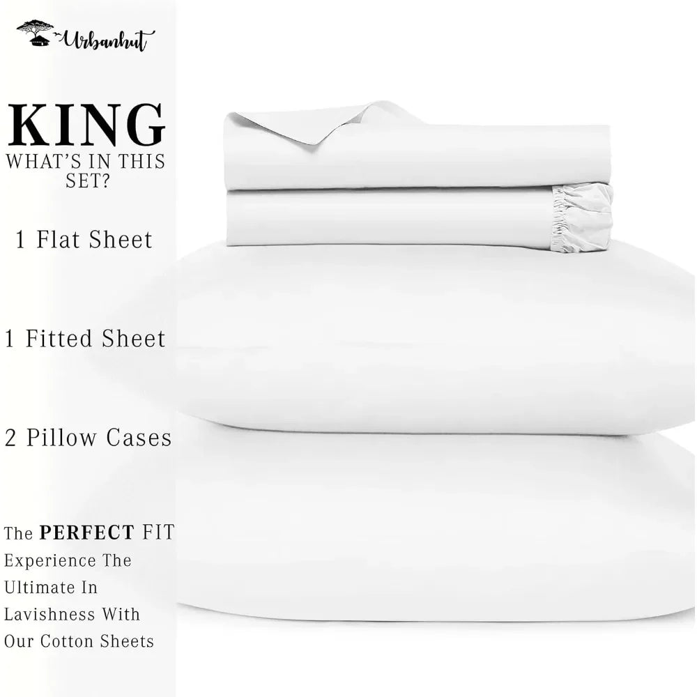 100% Pure Cotton 800 Thread Count King Sheets