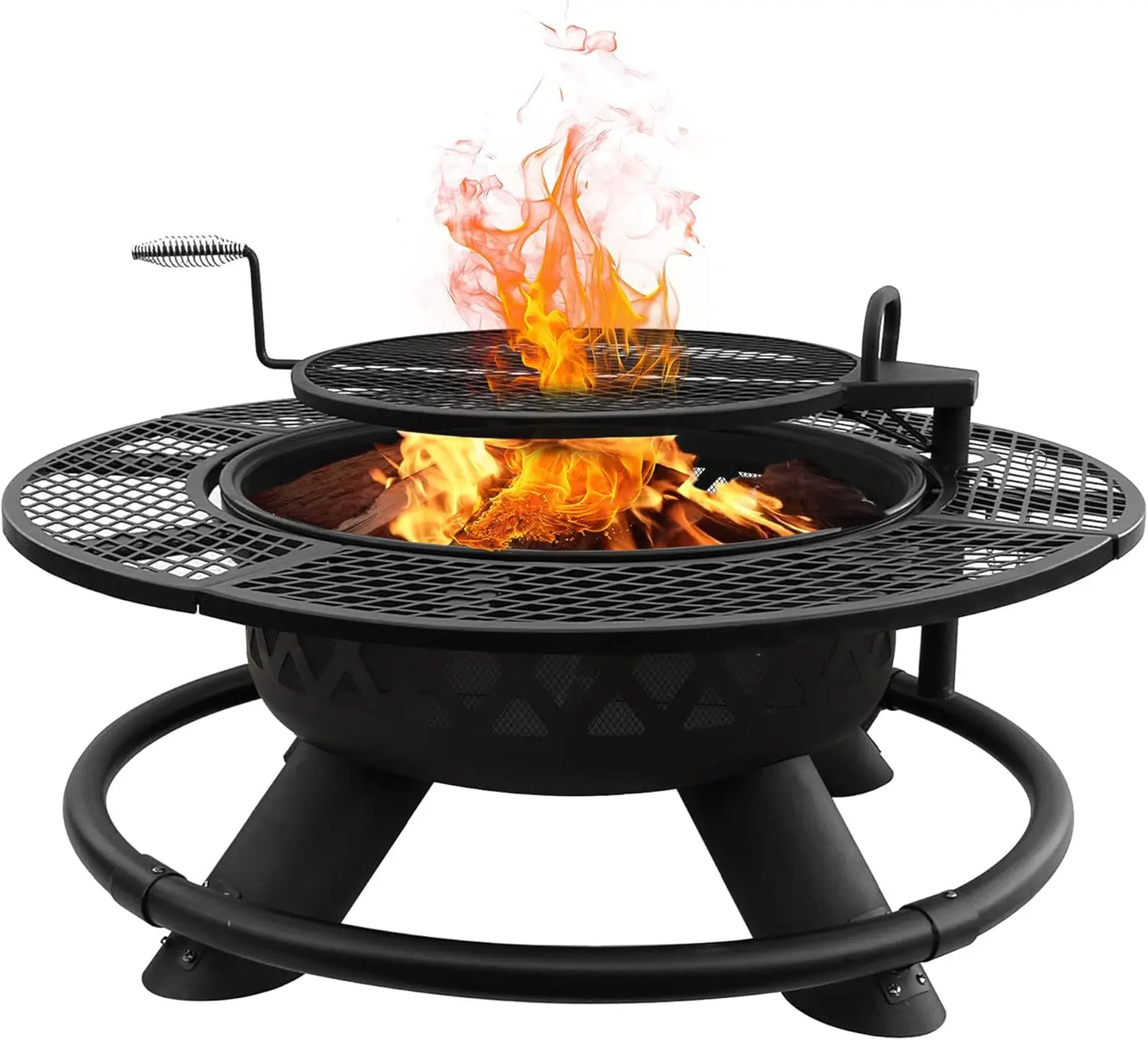 47" Fire Pit with Adjustable Grill