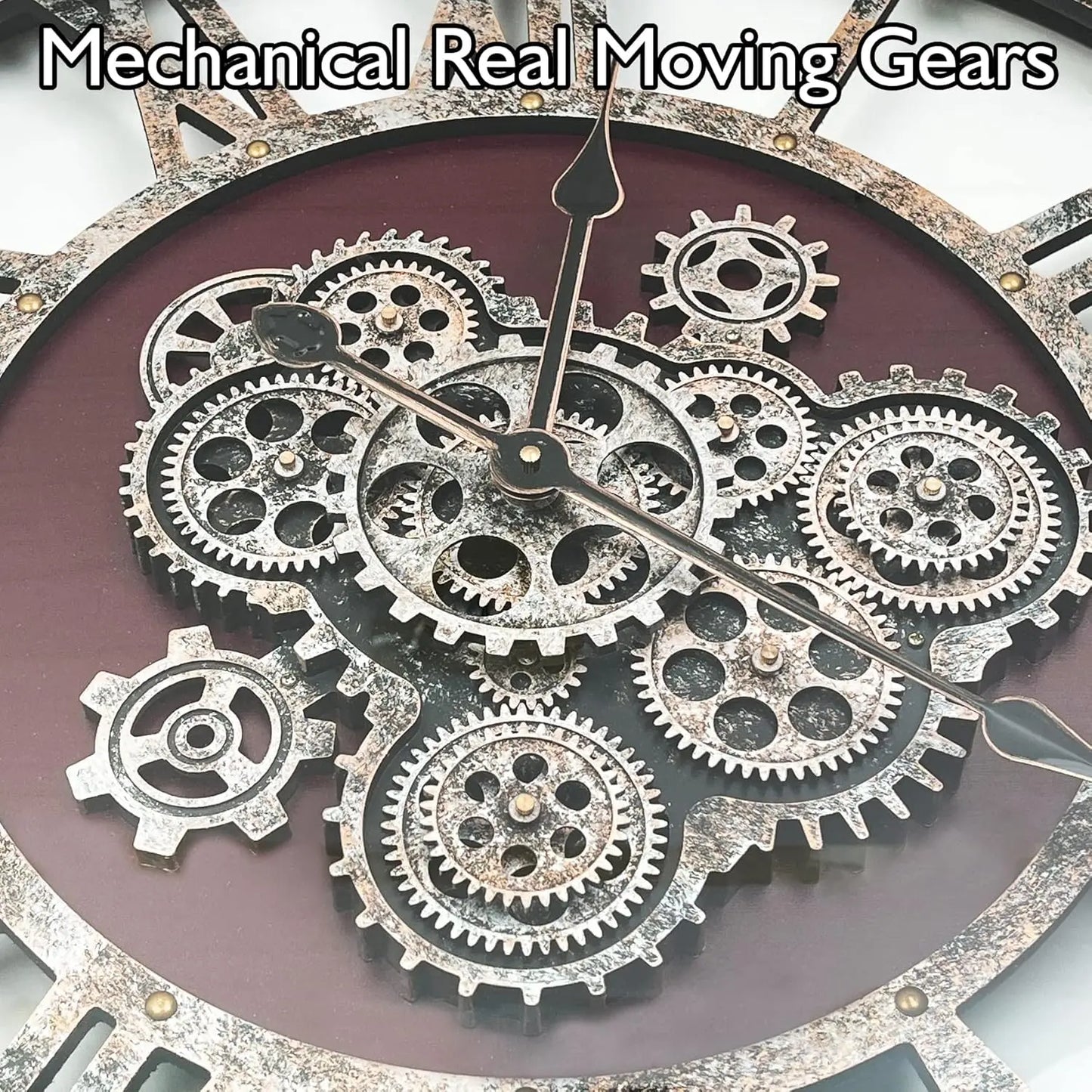 40" Original Moving Gears Wall Clock