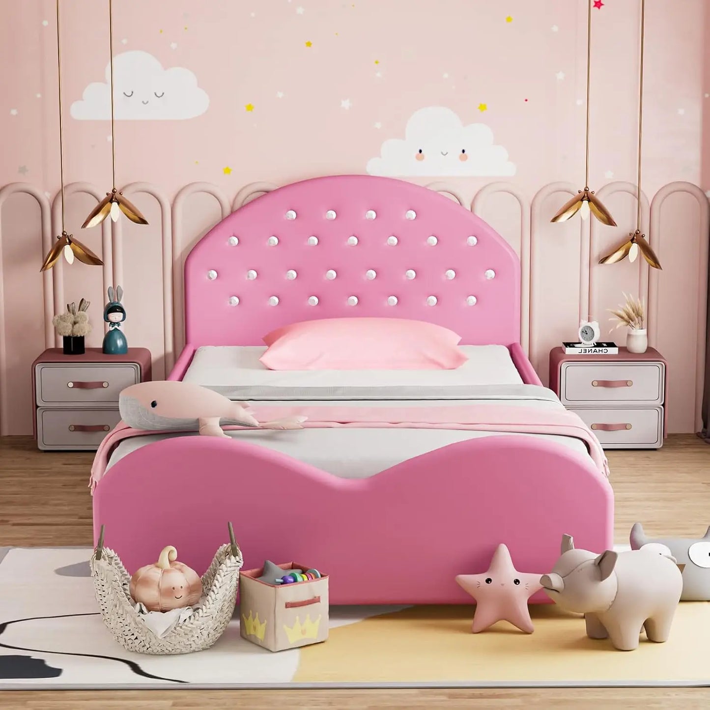 Twin Bed for Children w/Headboard