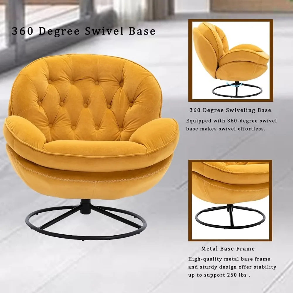 Living Room Chair with Ottoman Set