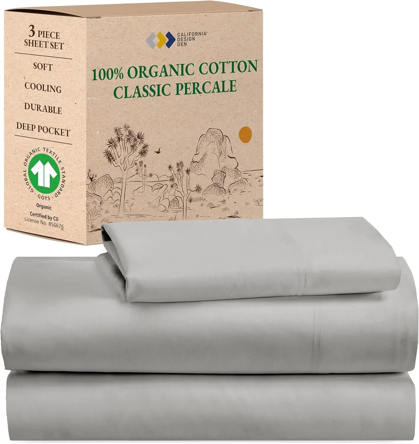 100% Organic Cotton Sheet Set Deep Pockets