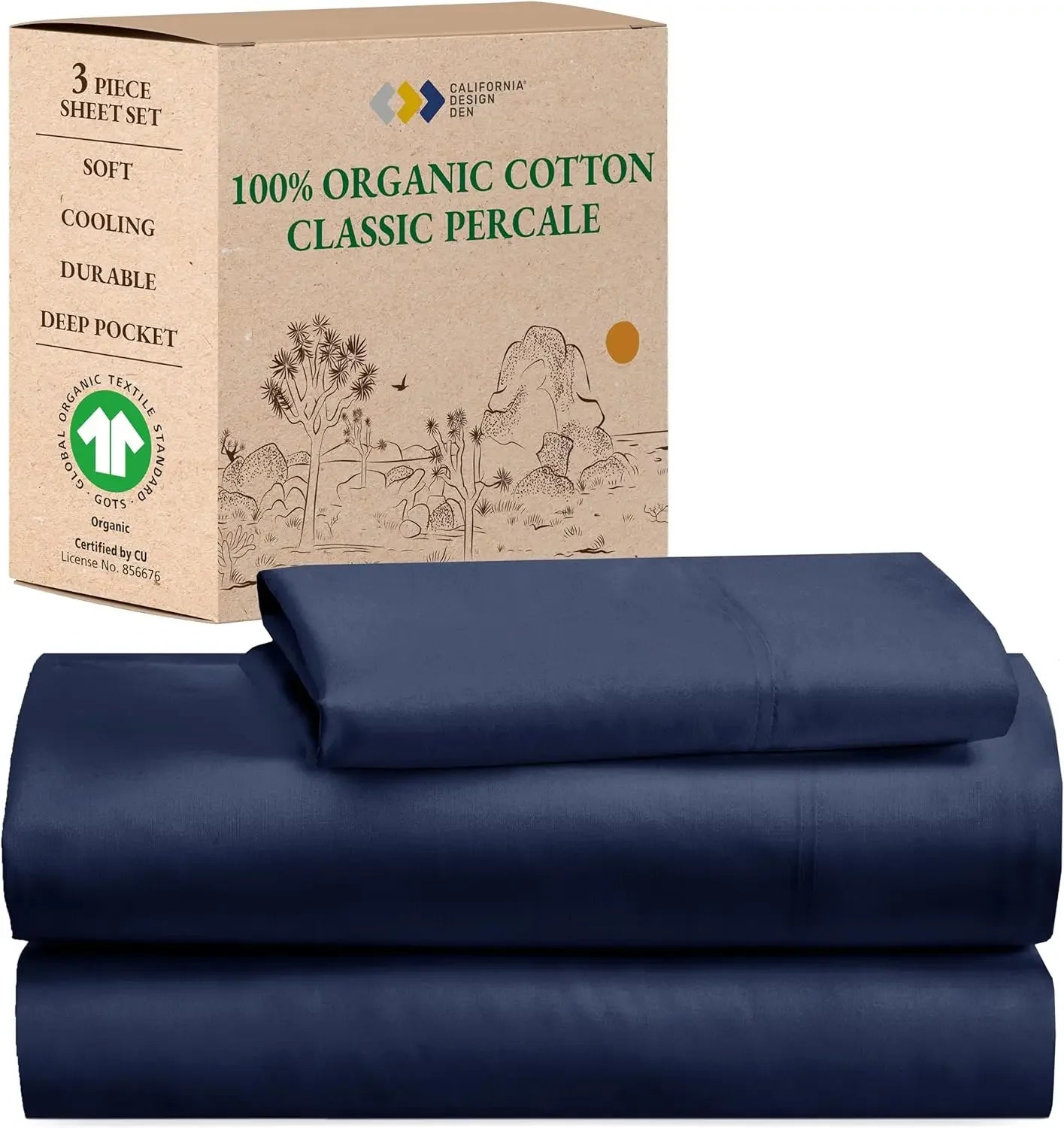 100% Organic Cotton Sheet Set Deep Pockets