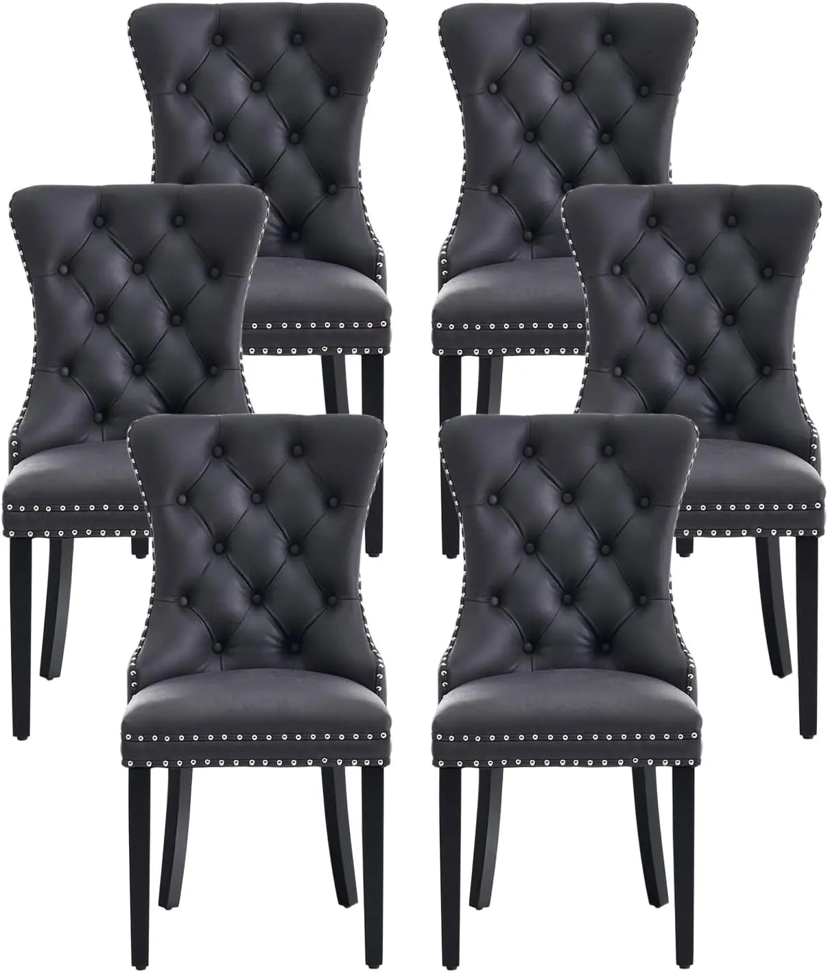 Leather Dining Chairs Set of 6