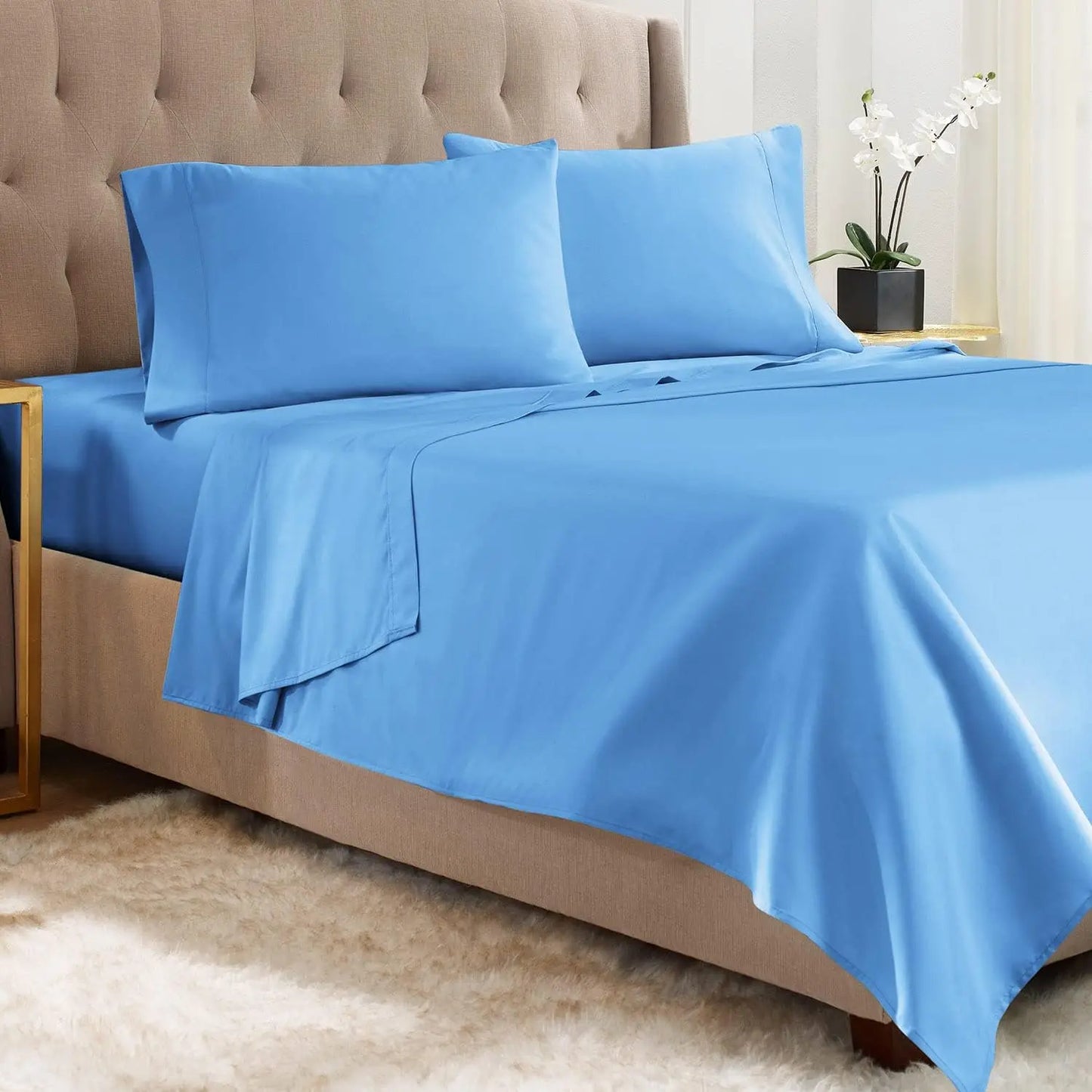 Double Brushed Microfiber Queen Size Sheets