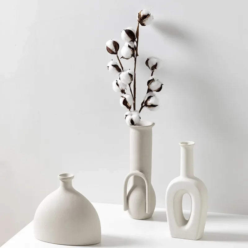 Hollow Nordic Modern Ceramic Vase