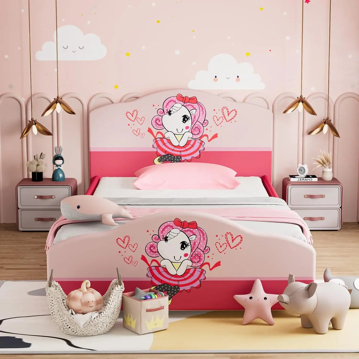 Twin Bed for Children w/Headboard