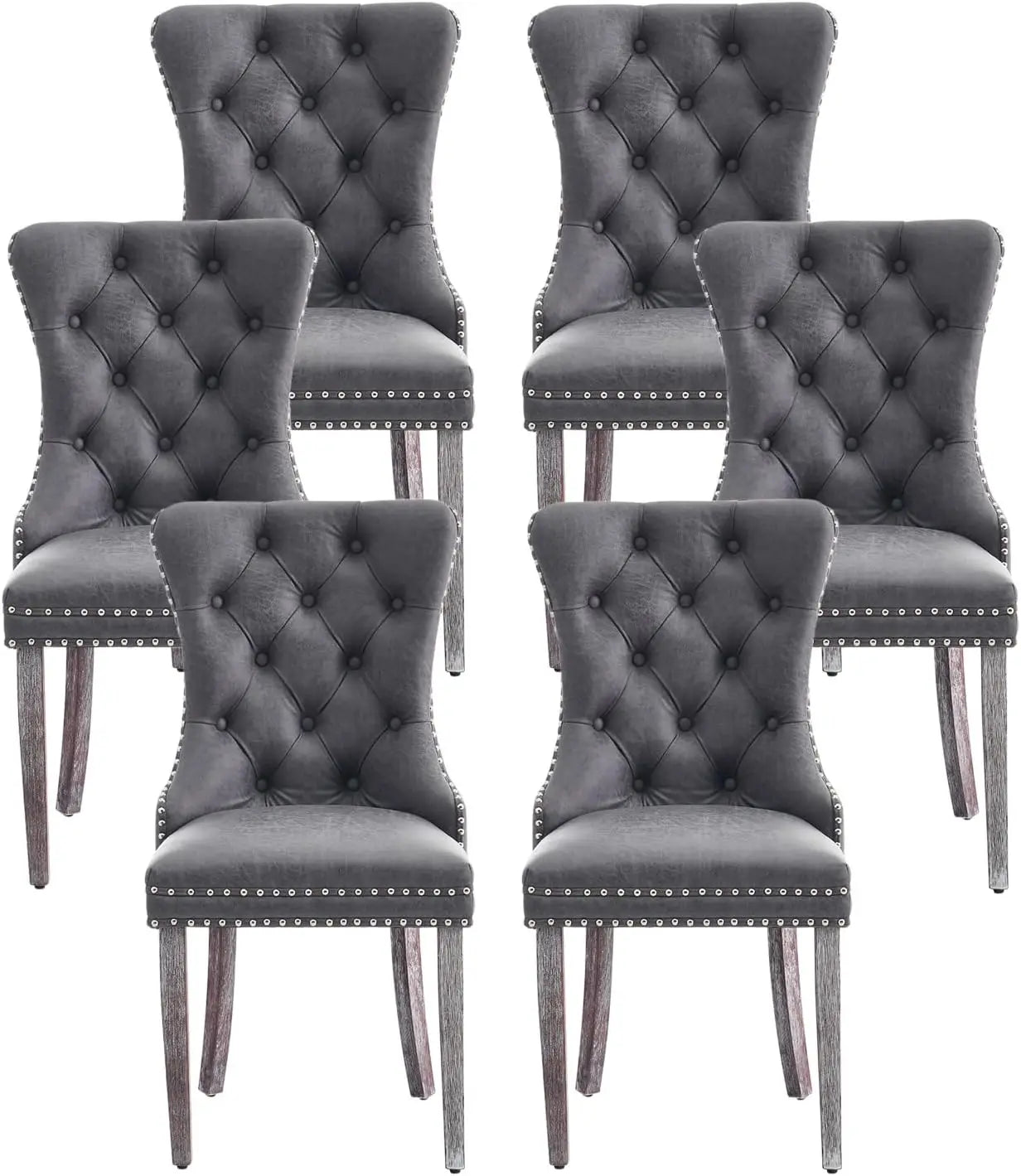 Leather Dining Chairs Set of 6