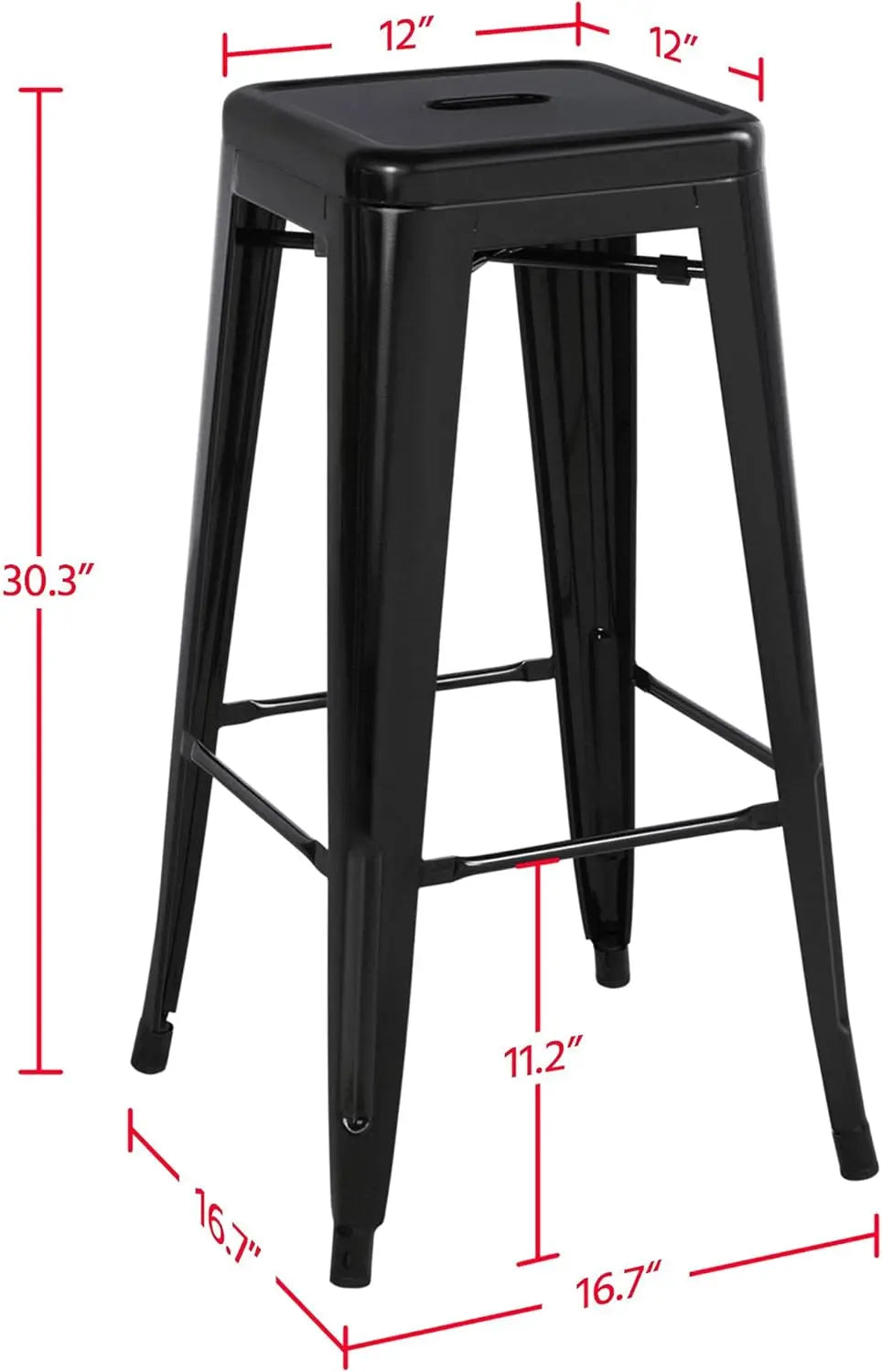 30 Inches Metal Bar Backless Stools